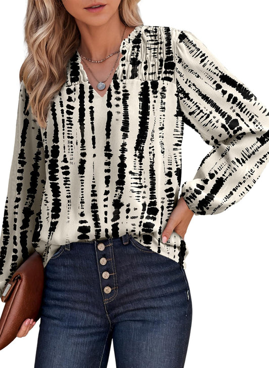 Dokotoo floral print smocked long sleeve chiffon shirt