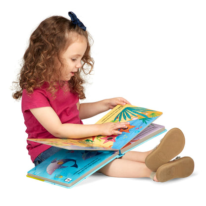 Melissa & Doug Poke-a-Dot children's board book with interactive buttons to pop
