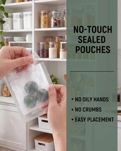 Rodent Repellent Peppermint Oil Balls, Rodent and Mice Repellent Balls (30 Balls Total), Plant-Based Essential Oil Blend, No-Touch Sealed Sachets for Indoor Use