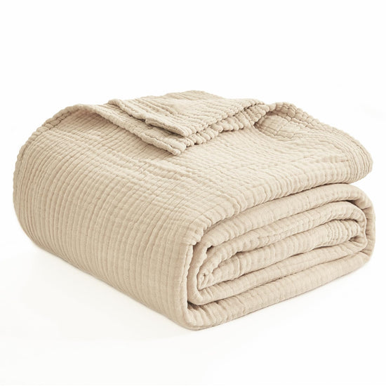 EMME cotton muslin throw blanket — breathable and lightweight design