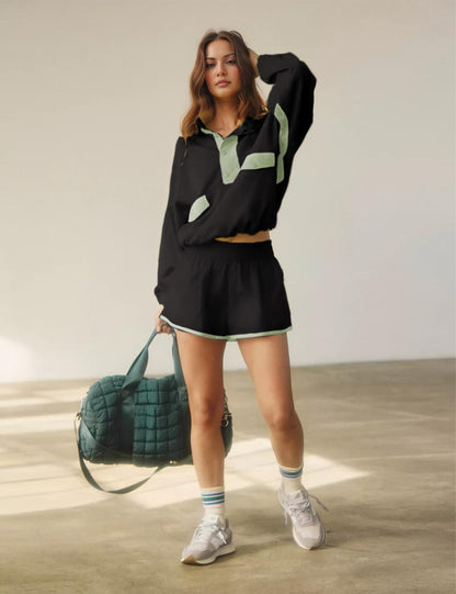 Seetaa women's coordinated outfit — summer lounge sweatsuit with pocket