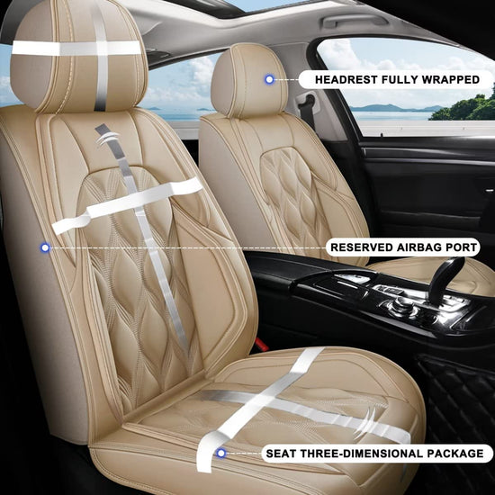 AOMSAZTO vehicle seat cover - waterproof luxury leather for Honda HR-V 2016-2026 beige