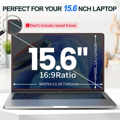 GUDTEKE 2Pack Magnetic 15.6 Inch Laptop Privacy Screen 16:9 Aspect Ratio, Removable Anti-Blue/Glare Protector Film, Anti Spy Desktop Security Private Filter 15.6in