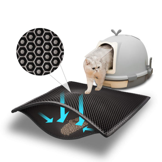 Waste bag — Double layer waterproof cat litter mat by Pieviev