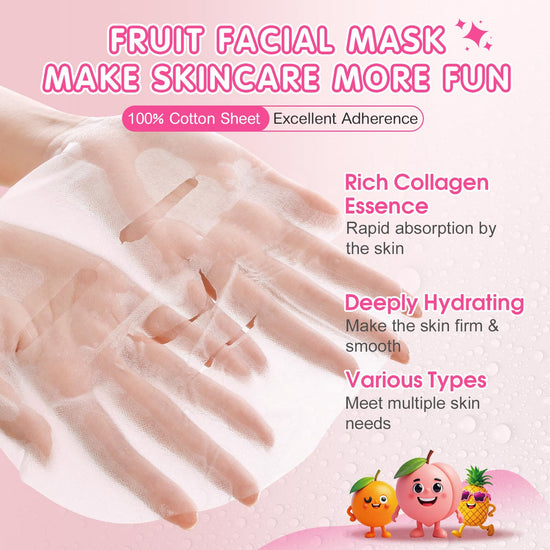 KONEUK Fruit face masks — skincare for kids and teens girls.