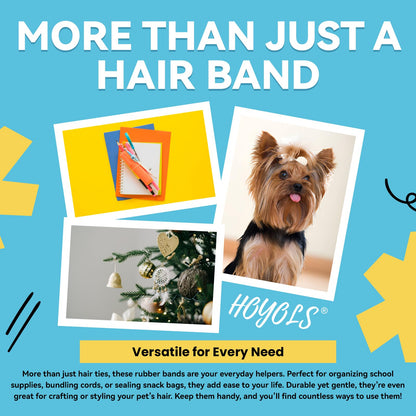 HAIR_TIE — No crease damage TPU elastics by HOYOLS, 1500 pieces for kids and women hair.