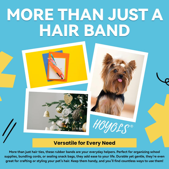 HAIR_TIE — No crease damage TPU elastics by HOYOLS, 1500 pieces for kids and women hair.