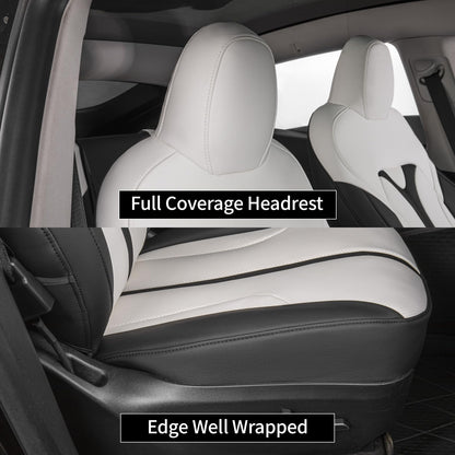 EKR vehicle seat cover — Custom fit faux leather for Tesla Model Y 2021-2024 7 seats