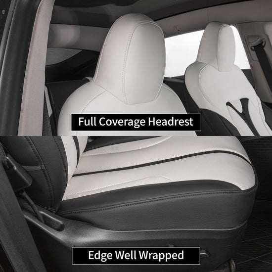 EKR vehicle seat cover — Custom fit faux leather for Tesla Model Y 2021-2024 7 seats