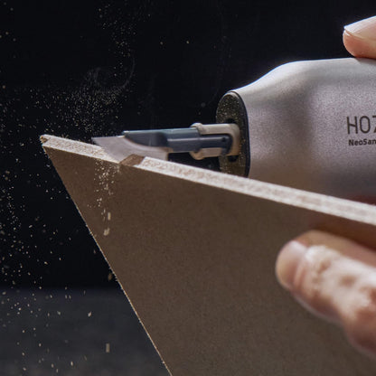 HOZO NeoSander Saw Blade Set, Turns NeoSander into Mini Reciprocating Saw, 8pcs 0.2mm Anti-Binding Blades, 4 Curved Blades for Straight Cuts & 4 Jigsaw Blades for Curves, for Resin, Plastic & Wood