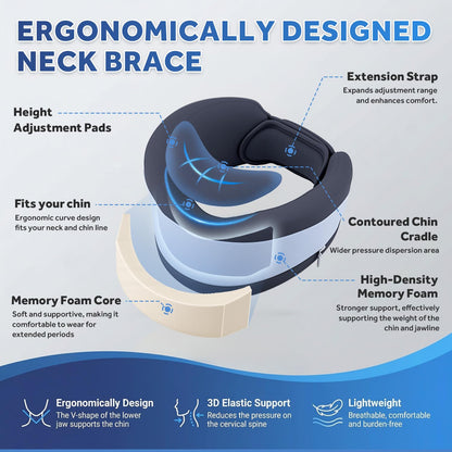 Ice silk neck brace — soft and breathable cervical collar for pain relief and support
