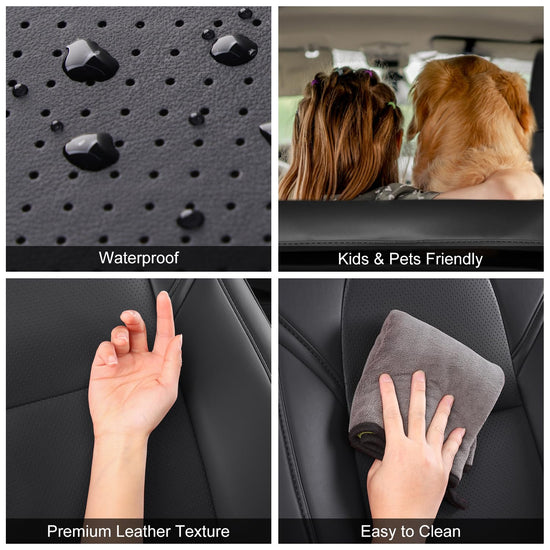 Wekar Tesla Model Y seat covers — Nappa leather, airbag compatible, custom fit 2020-2024