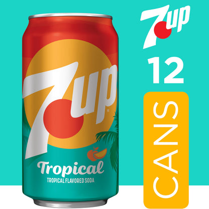 7UP Tropical soda - Tropical flavor in 12 pack cans7UP Tropical soda - Tropical flavor in 12 pack cans