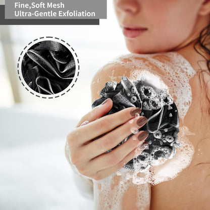 BCKENEY bathing sponge — soft mesh exfoliating loofa for men and women