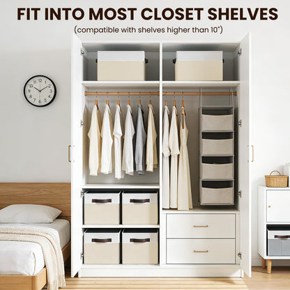Fabric storage baskets — collapsible design with handles for easy organization