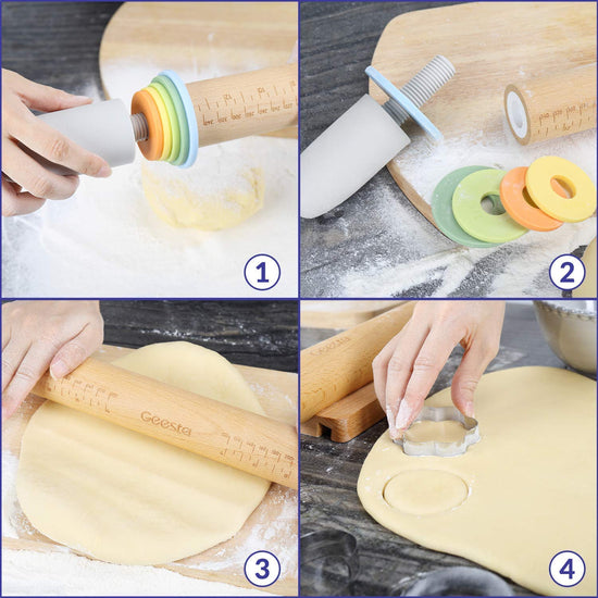 Geesta rolling pin - versatile baking toolGeesta rolling pin - durable and easy to use