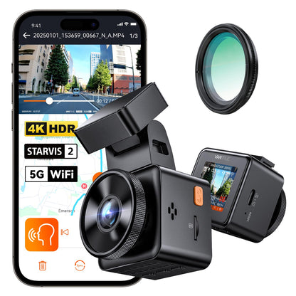 Vantrue E1 Pro 4K mini dash cam — 4K resolution with night vision and GPS support