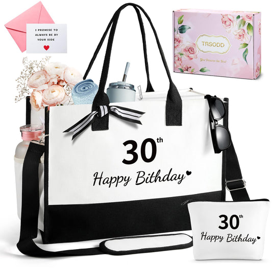 Tote bag — Ini-tial design with makeup bag