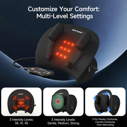 Weyais neck massager — with heat and remote control for pain relief