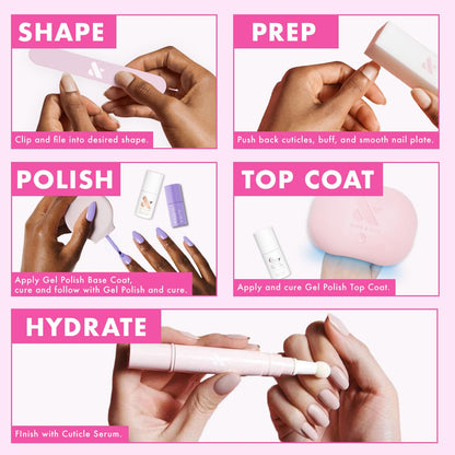Olive & June gel mani system set — easy at-home manicure kit with LED lamp and tools