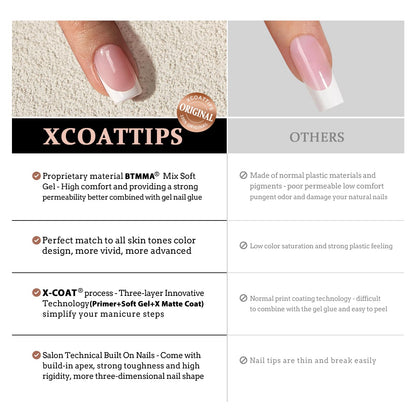 False nails — XCOATTIPS French design by BTArtboxnails