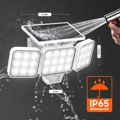 WdtPro solar motion light fixture - outdoor design with white illumination