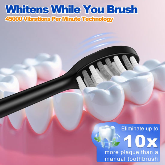 FXQQZZ sonic electric toothbrush – 4 modes with 8 brush heads and smart timer