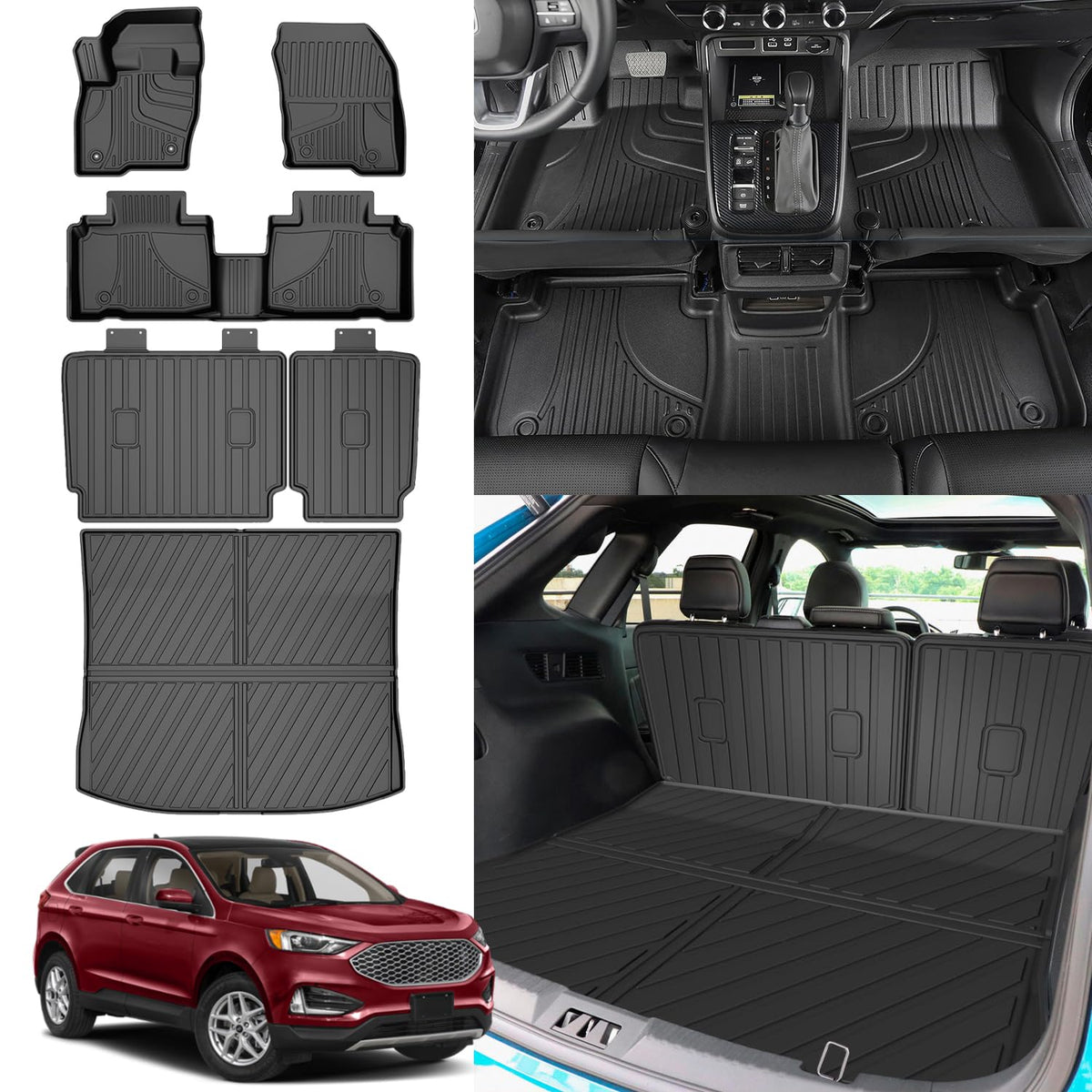AOMSAZTO vehicle mat - All weather protection for Ford Edge 2015-2026