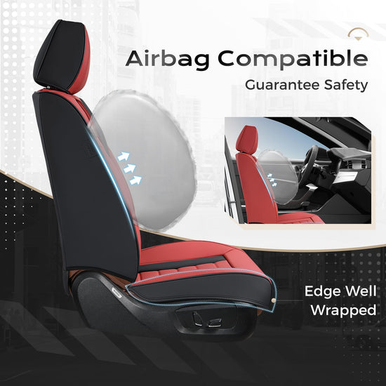 Coverado car seat cover set - waterproof leather for most cars