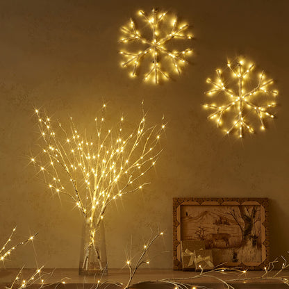 Lighted outdoor display — Fudios branch lights 18in