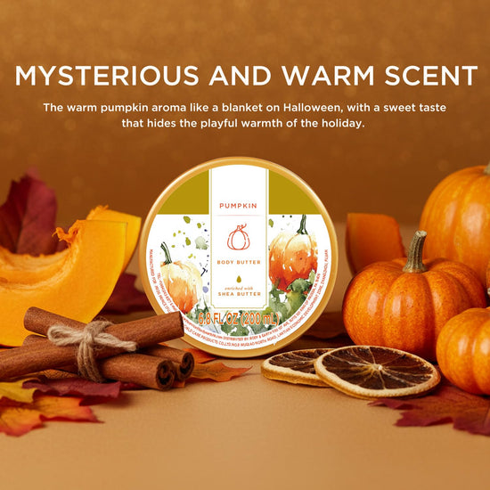 Pumpkin Body Butter for Dry Skin, Pumpkin Lotion Body Moisturizer 6.8FlOz