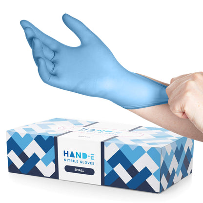 Hand-E protective glove — Blue nitrile, latex free, powder free, food safe