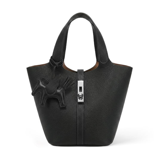 Kadynow handbag — vegan leather bucket bag with detachable small purse