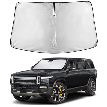 EcoNour vehicle interior shade - round design for better sun protection