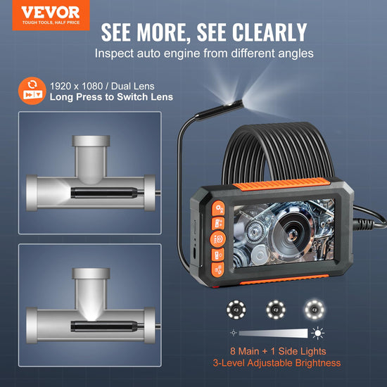 VEVOR endoscope camera — with light