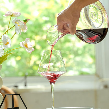 Pitcher — Hand blown glass with precise scale for hot and cold beverages