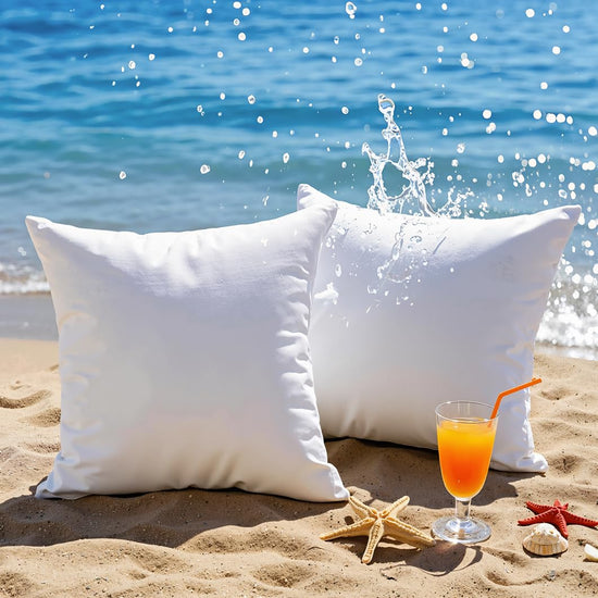 Ashler Outdoor Pillow Inserts, 18x18 Waterproof Throw Pillows Pack of 2