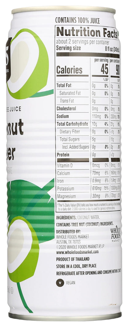 Juice and juice drink — Organic coconut water, 33.8 fl oz by 365 by Whole Foods Market