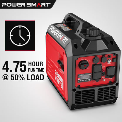 PowerSmart 3600-Watt Portable Inverter Generator, Quiet Technology, RV Ready 30A Outlet, Camping, Home use