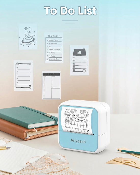 Anycash sticker printer - Bluetooth inkless mini printer for iPhone and more