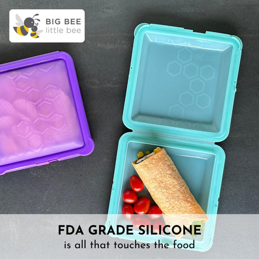Big Bee, Little Bee food storage container — SoftShell reusable silicone design