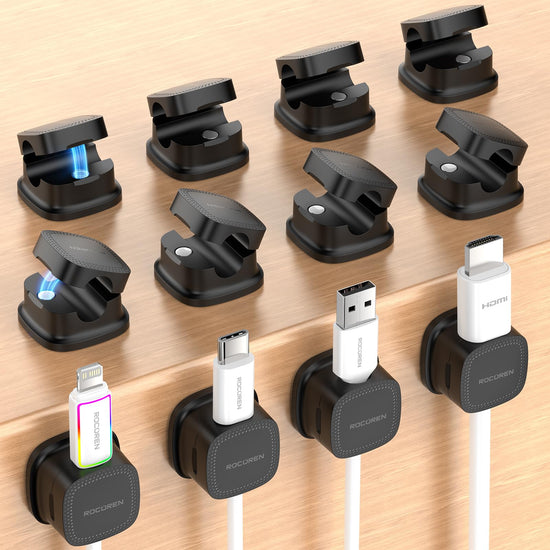 Rocoren magnetic cable clips — magnetic design for organized cables