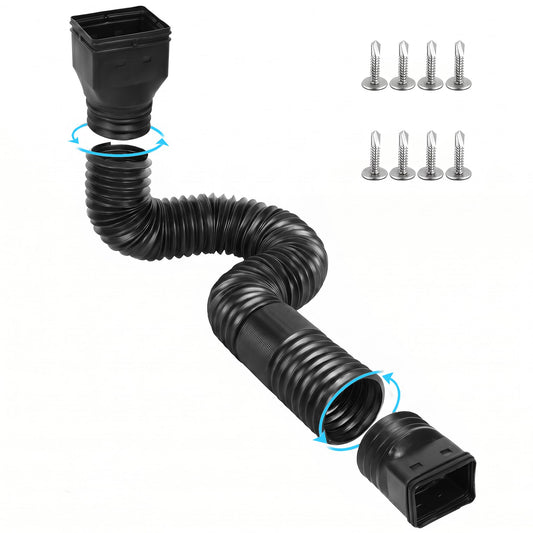 Ogutter downspout extensions — flexible and extendable from 21 to 66 inches