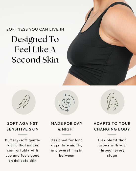 Larken Hands Free Pumping Bra for Breastfeeding | Breast Pump - Maternity Bras for Pregnancy, Pumping & Nursing Bra in One Black (L)