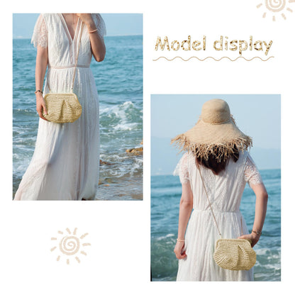 Emprier handbag — straw clutch for summer beach outings