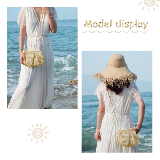 Emprier handbag — straw clutch for summer beach outings