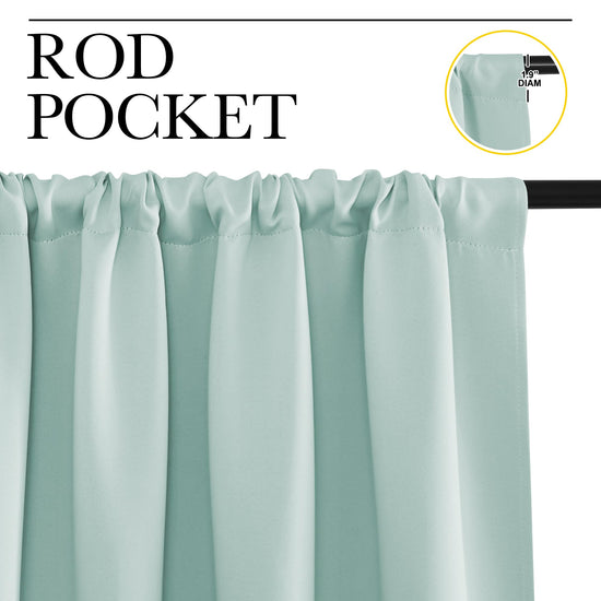 NICETOWN curtains — 2 panels with blackout feature and rod pocket design