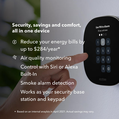 ecobee Smart Thermostat — Premium with Siri, Alexa and air quality monitor