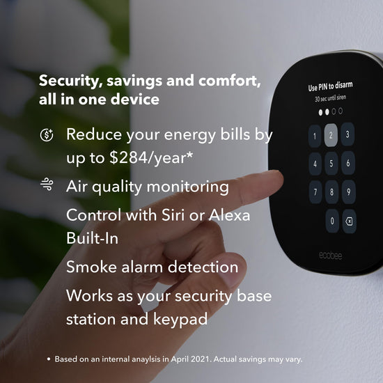 ecobee Smart Thermostat — Premium with Siri, Alexa and air quality monitor