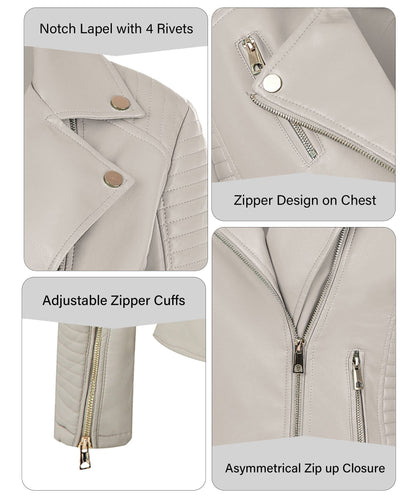 Bellivera women's faux leather coat — trendy motorcycle style for spring 2026